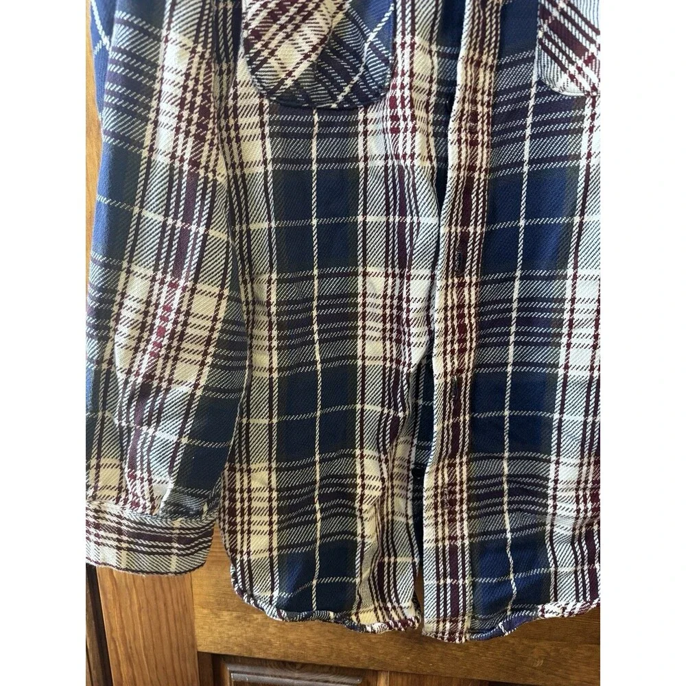 Vintage Mr Leggs Plaid Flannel Shirt Mens M 15-15.5 Made in USA Grunge Workwear